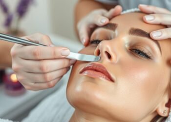 Dermaplaning skin treatment for smooth skin
