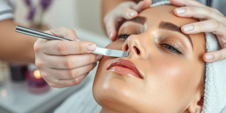 Dermaplaning skin treatment for smooth skin