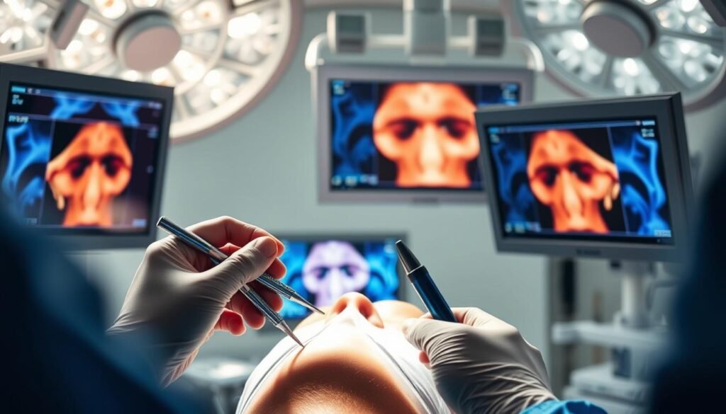 טכניקת האנדוסקופ בניתוח להרמת המצח